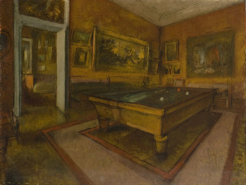 Biljartzaal in Ménil-Hubert - Edgar Degas