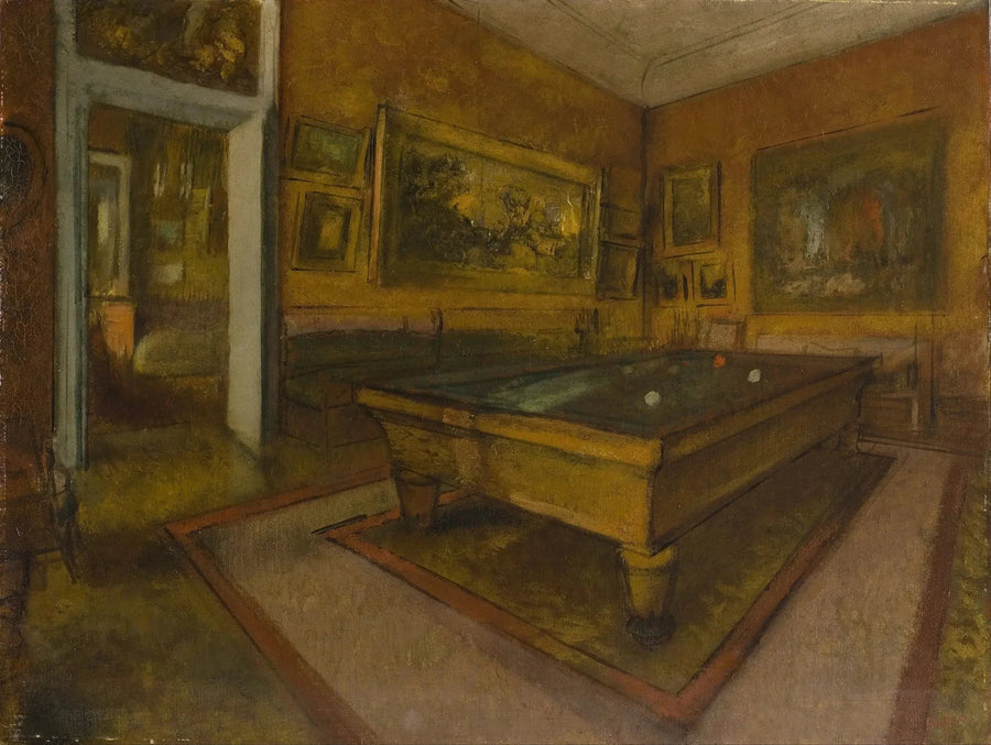 Biljartzaal in Ménil-Hubert - Edgar Degas