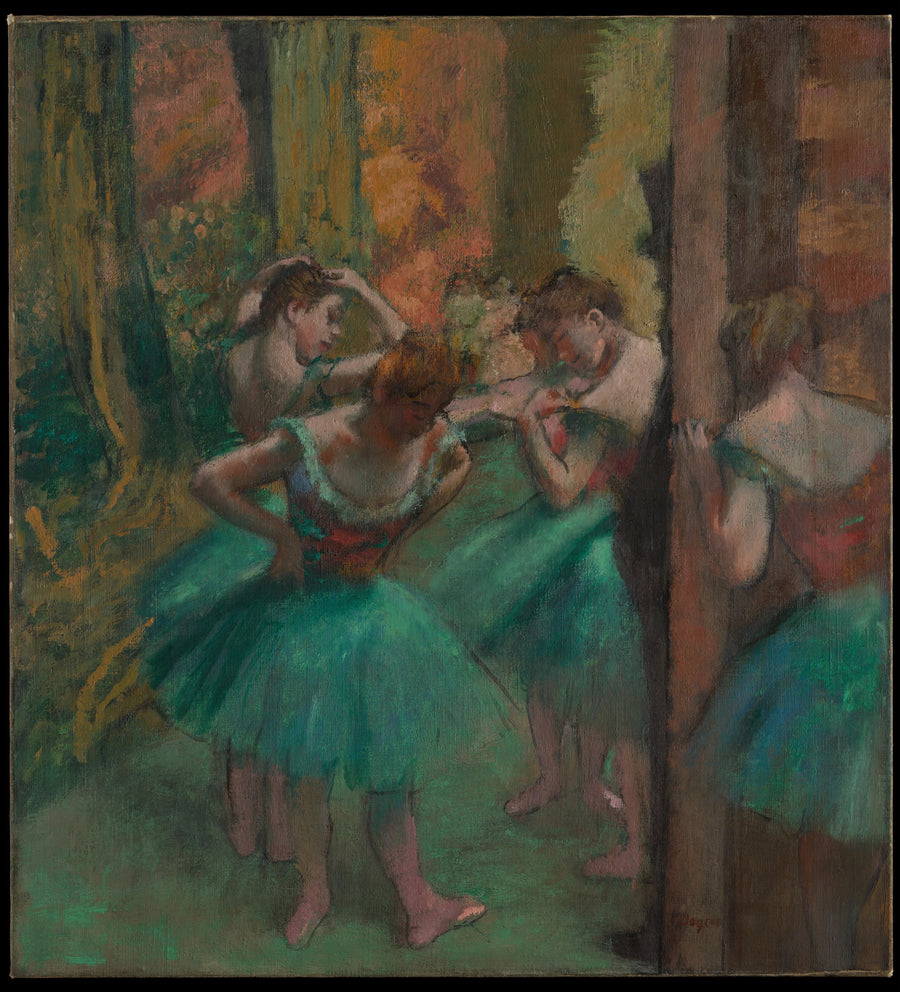 Dansers, rozen en groen - Edgar Degas