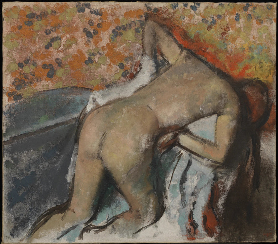 Na het bad, vrouw die zich afdroogt - Edgar Degas