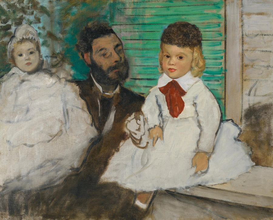 Ludovic Lepic en zijn dochters - Edgar Degas
