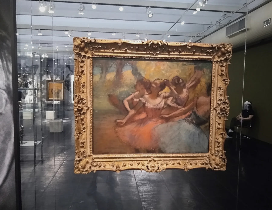 Vier ballerina's op het podium - Edgar Degas