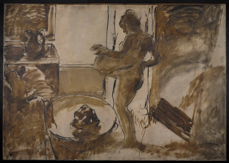 Vrouw in Bad - Edgar Degas