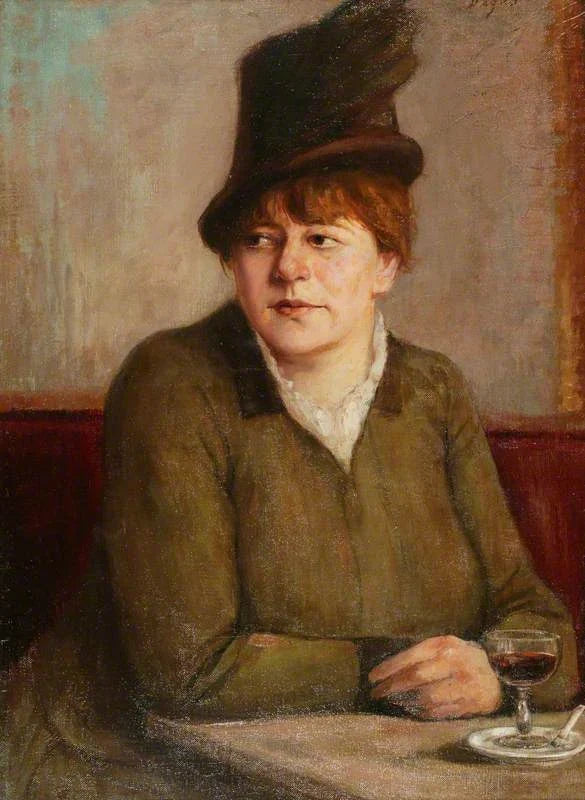 Vrouw in een café - Edgar Degas