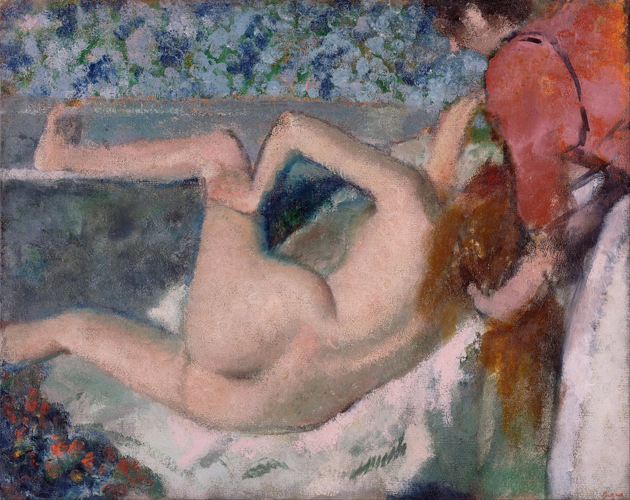 Na het bad - Edgar Degas