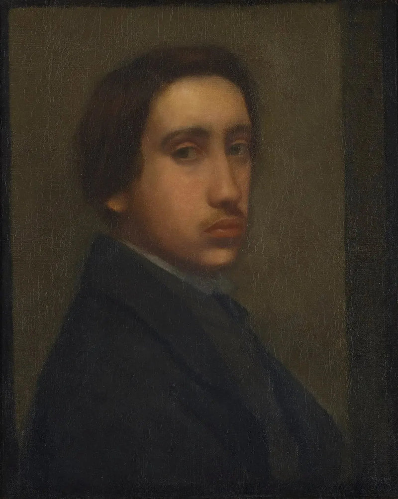 Degas in de zwarte jas (Zelfportret) - Edgar Degas