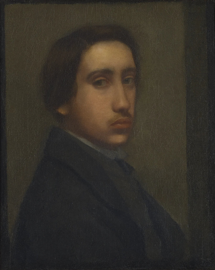 Degas in de zwarte jas (Zelfportret) - Edgar Degas