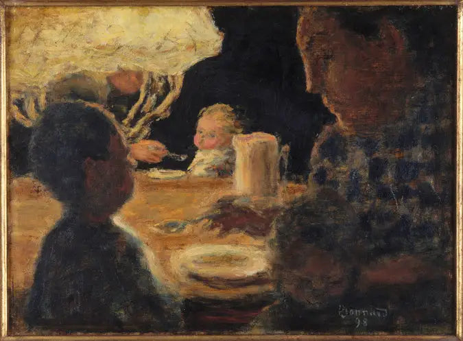 Ontbijt onder de lamp - Pierre Bonnard