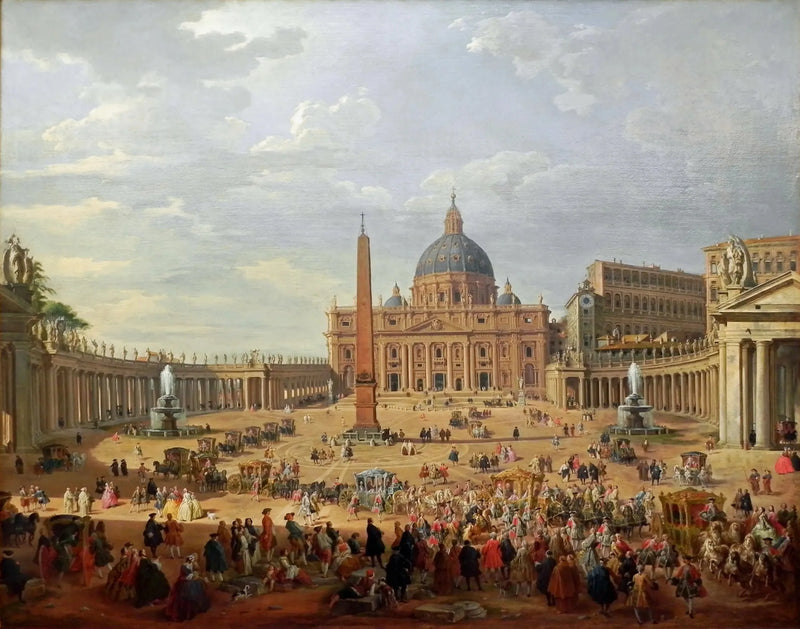 Vertrek van hertog de Choiseul vanaf het San Pietroplein - Giovanni Paolo Panini

Source:
Départ du duc de Choiseul de la Piazza di San Pietro - Giovanni Paolo Panini