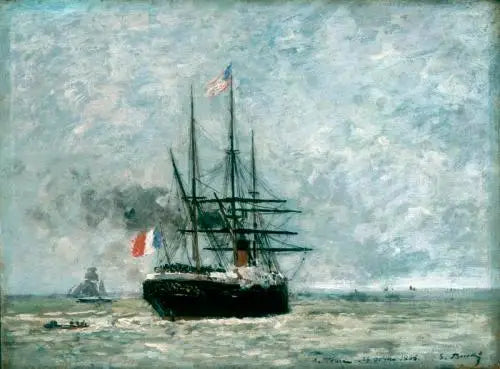 Vertrek van de haven - Eugène Boudin