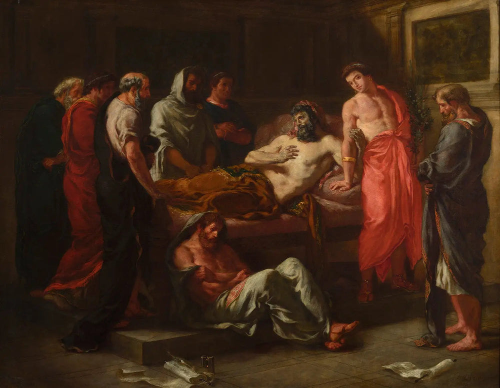 Dernières Paroles de l'empereur Marc Aurèle - Eugène Delacroix image 1 tableau peint à l’huile sur toile