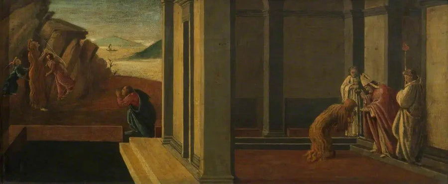 De laatste momenten van de Magdalena (predella, paneel vier) - Sandro Botticelli