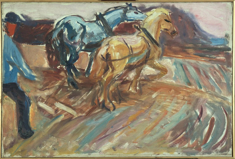 Achter de ploeg - Edvard Munch