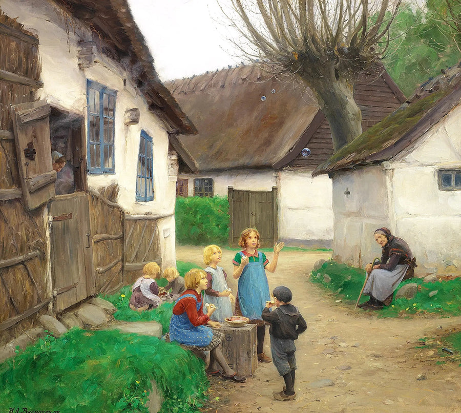 Reproductie van een schilderij met kinderen die bellen blazen - H. A. Brendekilde

Source:
Des enfants font des bulles. - H. A. Brendekilde