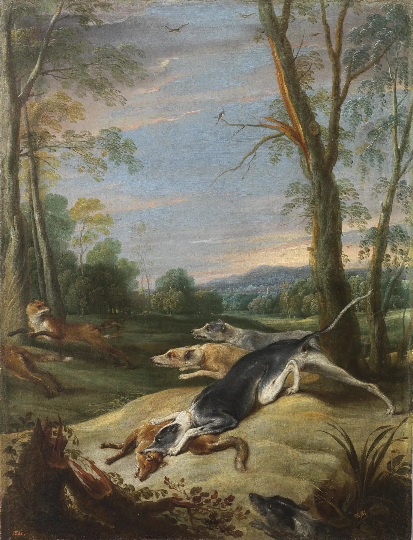Des renardes poursuivies par des chiens - Frans Snyders image 1 copie peinte à la main à l’huile