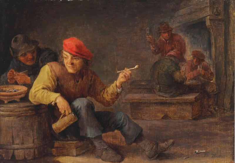Een rustende man drinkt en rookt in een herberg - David Teniers de Jonge

Source:
Des rustres boivent et fument dans une auberge - David Teniers le Jeune