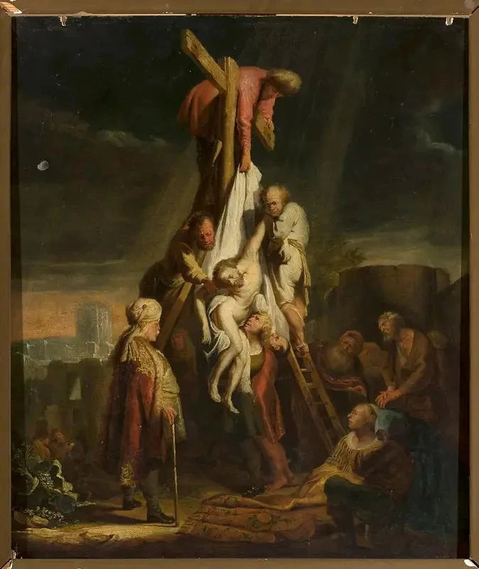 Neerlegging van het Kruis (Matteüs 27:58–59; Marcus 15:45–46; Lucas 23:52–53; Johannes 19:38) - Rembrandt
