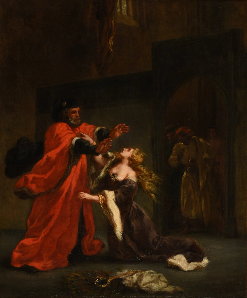 Vervloekte Desdémone door haar vader - Eugène Delacroix