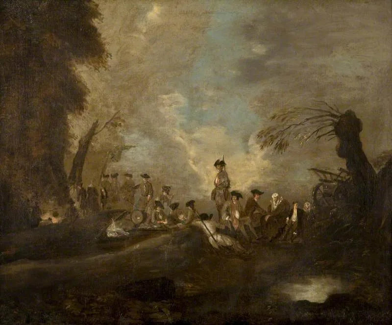 Onderbreking tijdens rust - Antoine Watteau
