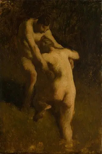 Twee zwemmers - Jean-François Millet