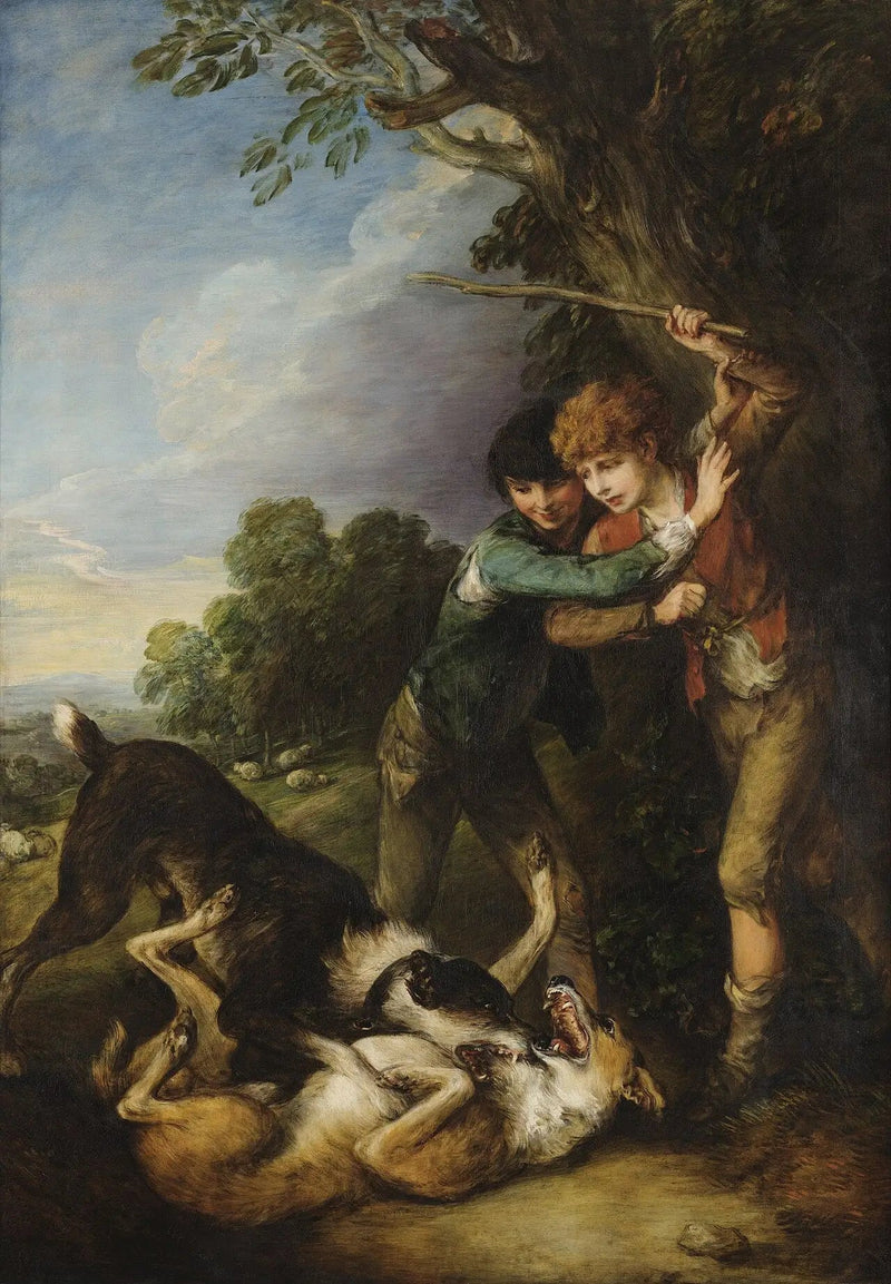 Twee herders vechten met honden - Thomas Gainsborough

Source:
Deux bergers se battent avec des chiens - Thomas Gainsborough
