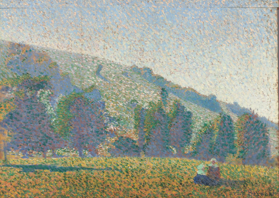 Twee Bretoenen in een weide - Émile Bernard