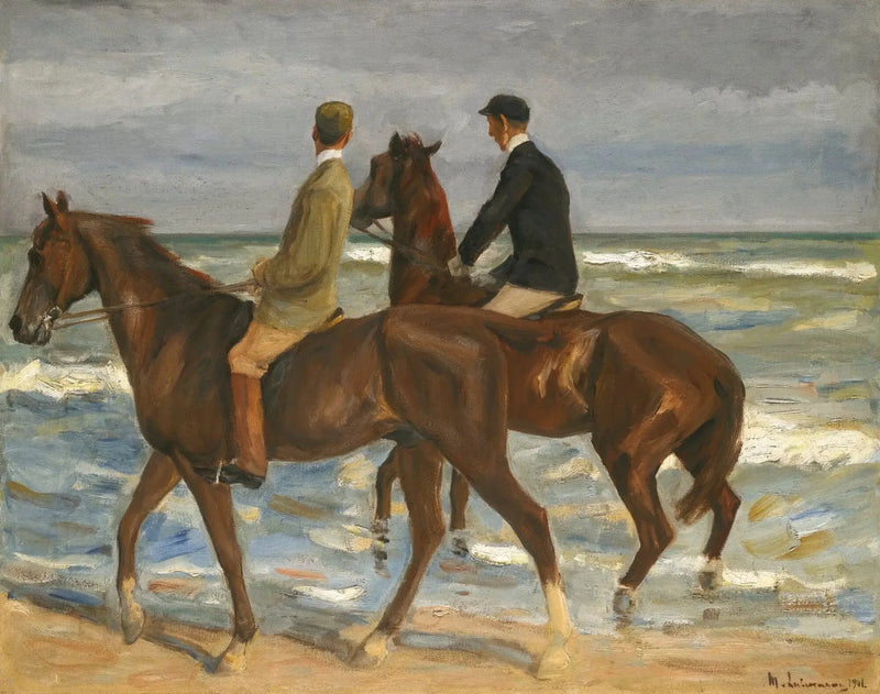 Twee ruiters op het strand - Max Liebermann