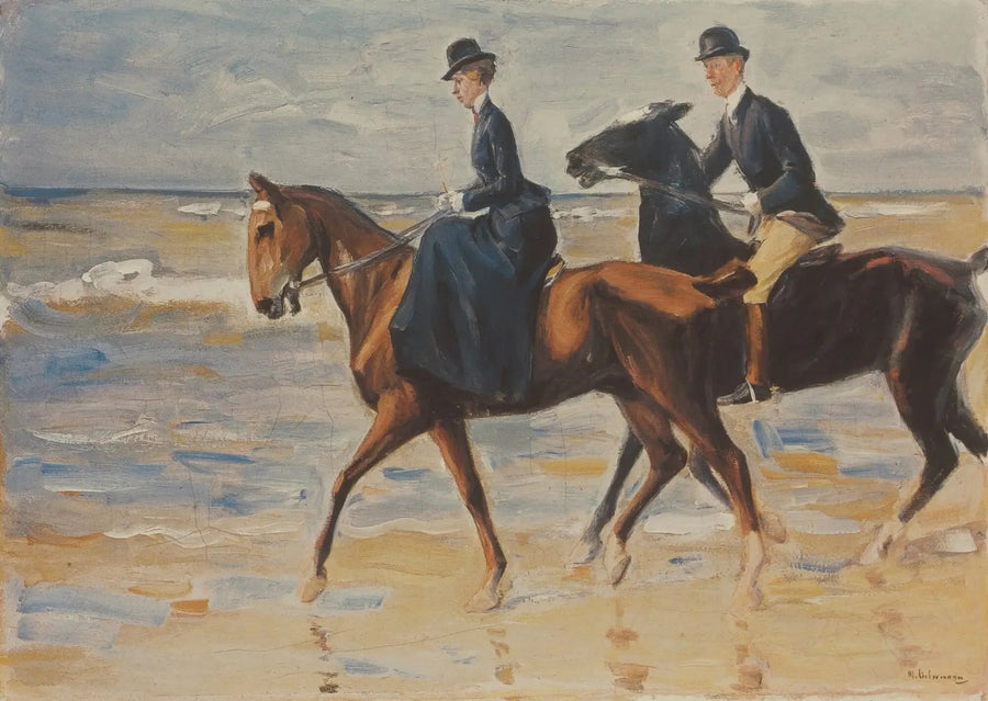 Twee ruiters op het strand - Max Liebermann
