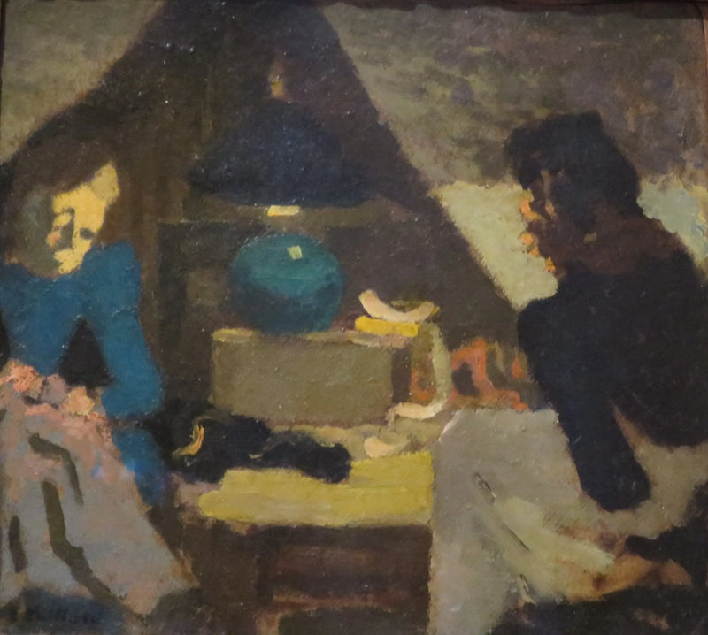 Twee naaisters onder de lamp - Édouard Vuillard