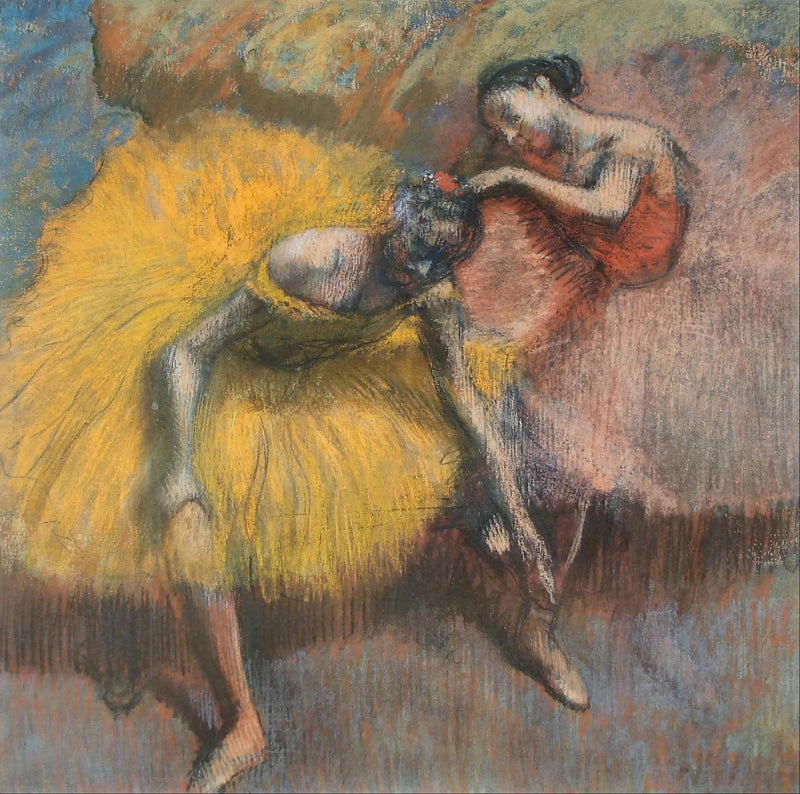 Twee dansers - Geel en roze - Edgar Degas