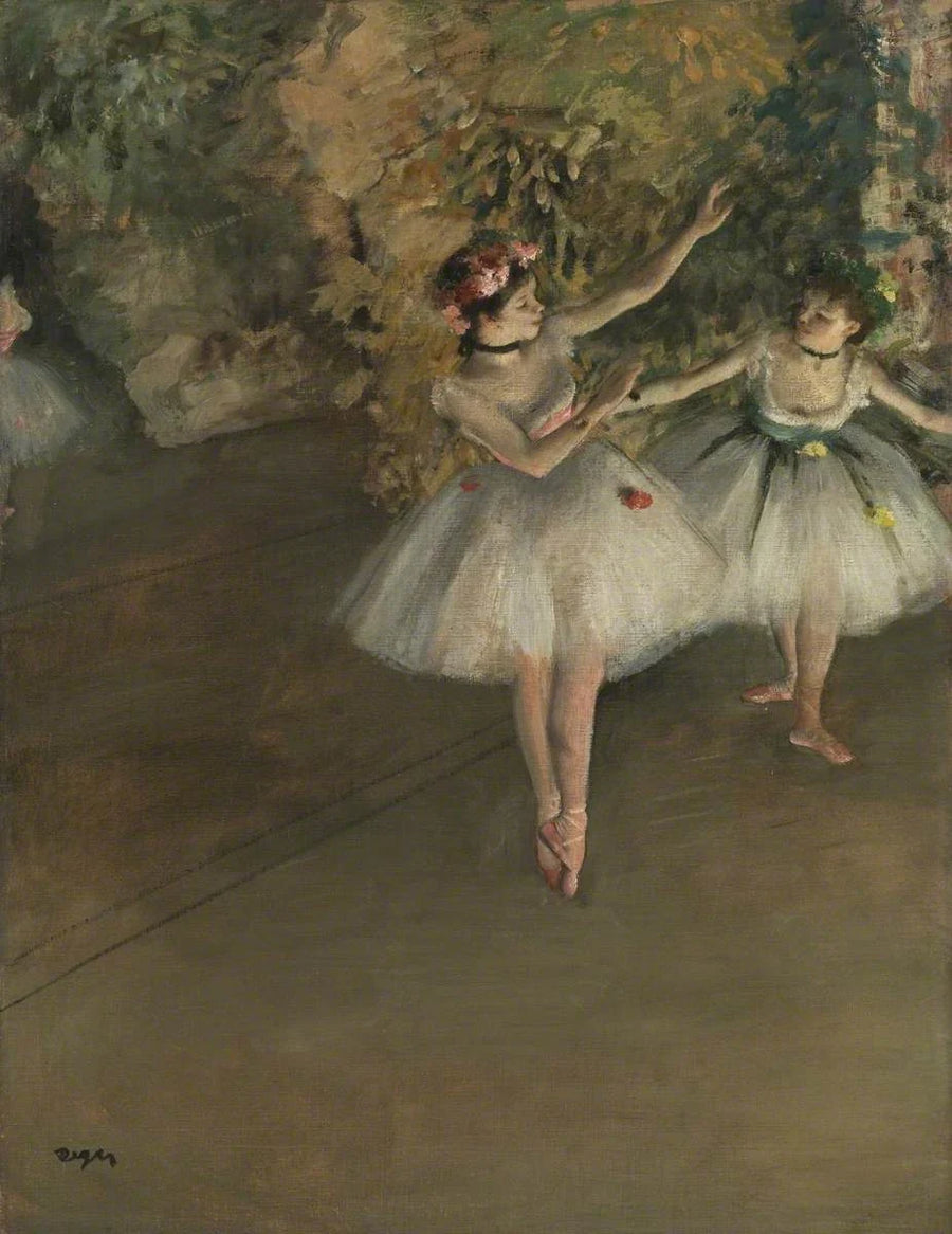 Twee dansers op een podium - Edgar Degas
