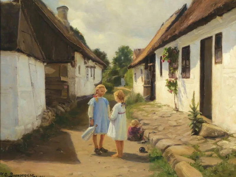 Twee kinderen op straat in een dorp - H. A. Brendekilde

Source:
Deux enfants dans la rue d'un village - H. A. Brendekilde