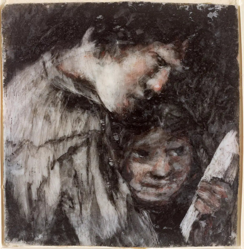 Twee kinderen die naar een boek kijken - Francisco de Goya