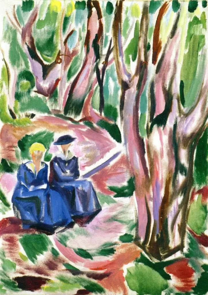 Twee Vrouwen in het Bos bij Ekely - Edvard Munch
