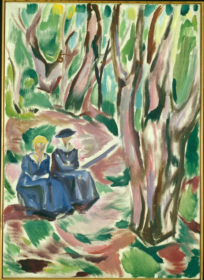 Twee Vrouwen in het Bos bij Ekely - Edvard Munch