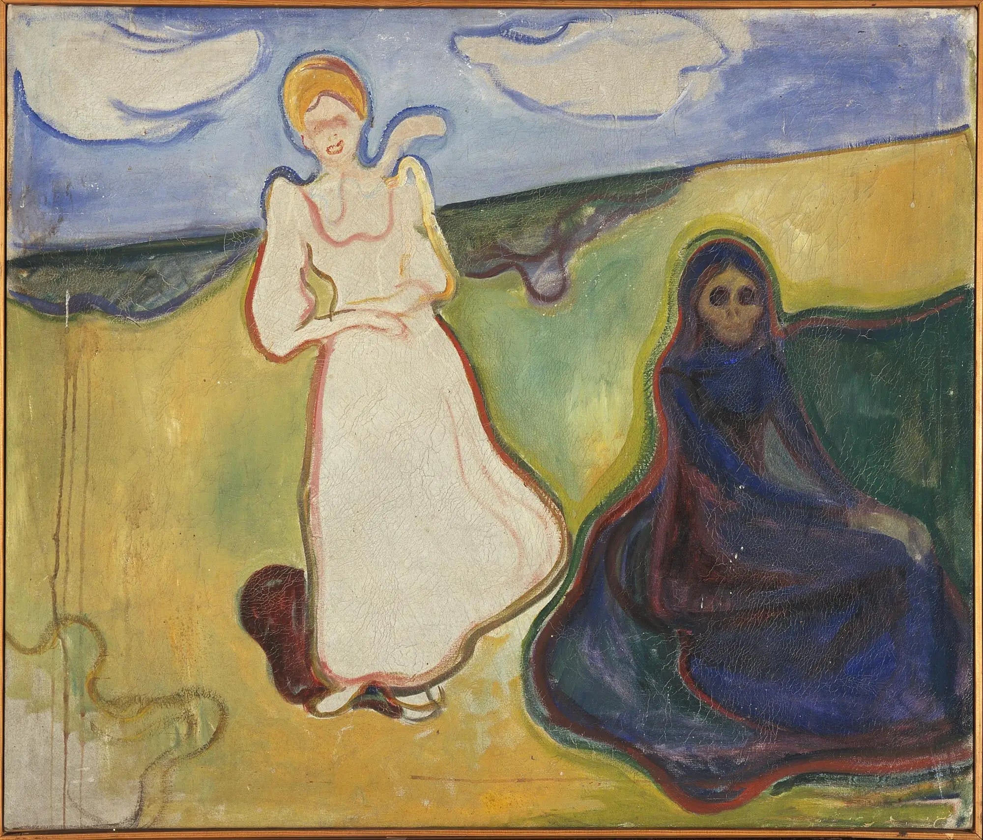 Deux femmes dans un paysage - Edvard Munch image 1 reproduction de peinture à l’huile