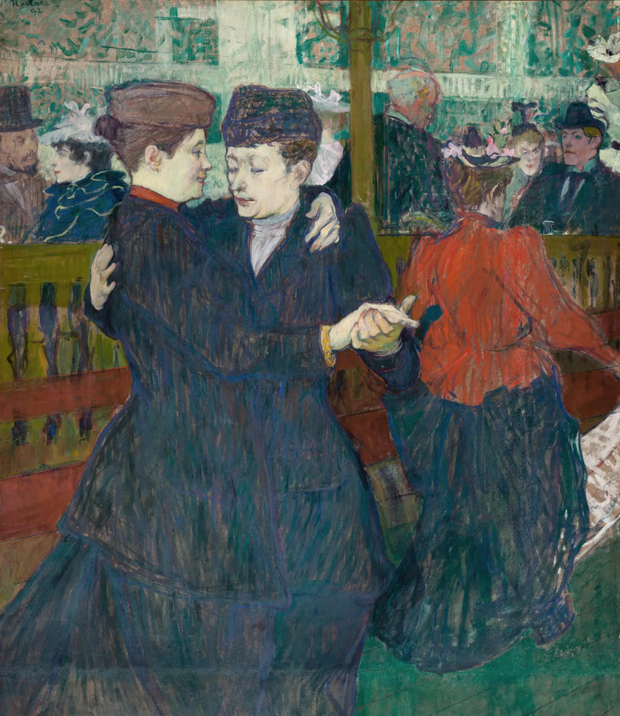 Twee vrouwen dansend in de Moulin-Rouge - Henri de Toulouse-Lautrec