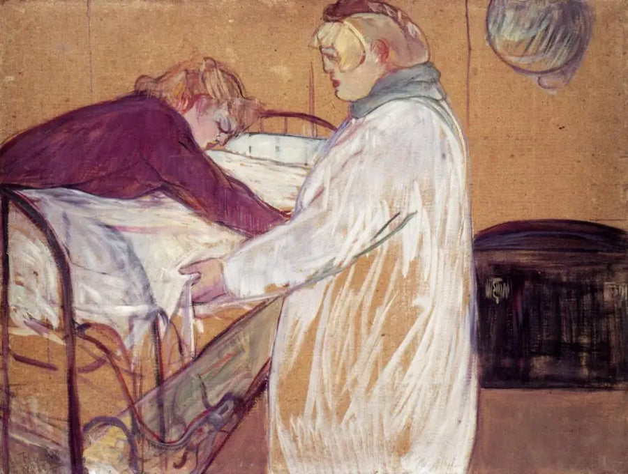 Twee vrouwen die hun bed opmaken - Henri de Toulouse-Lautrec