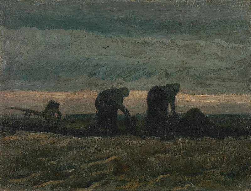 Vrouwen op het veenlandschap - Vincent van Gogh
