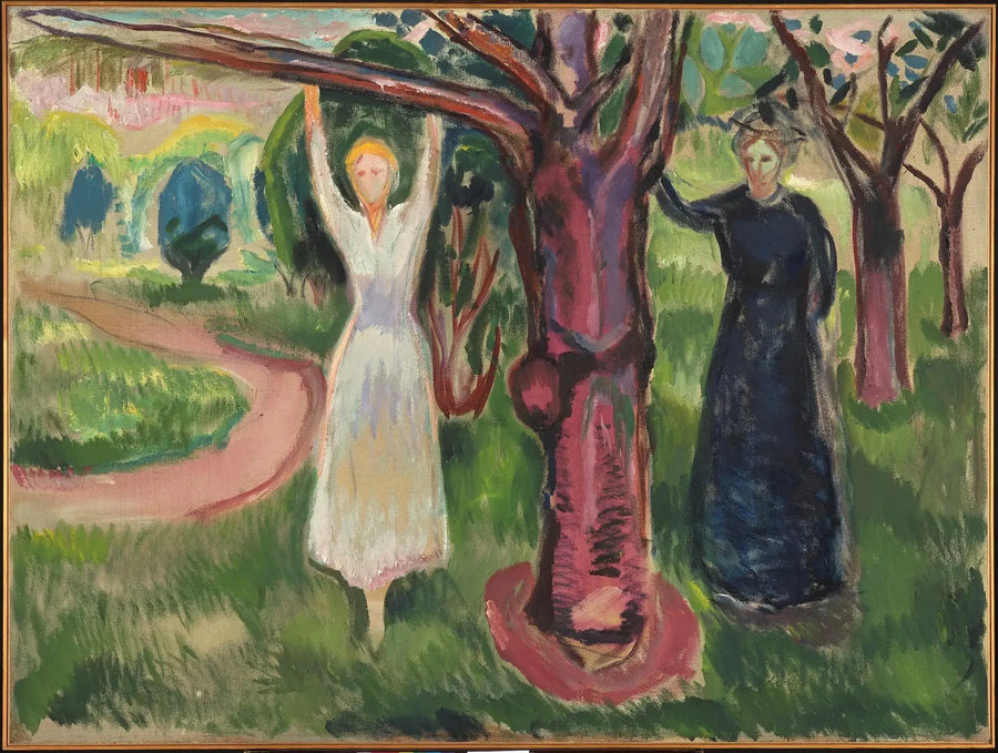 Twee Vrouwen onder een Boom in de Tuin - Edvard Munch