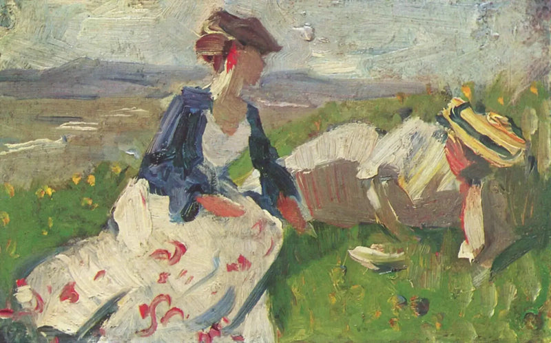 Twee vrouwen op de heuvel - Franz Marc
