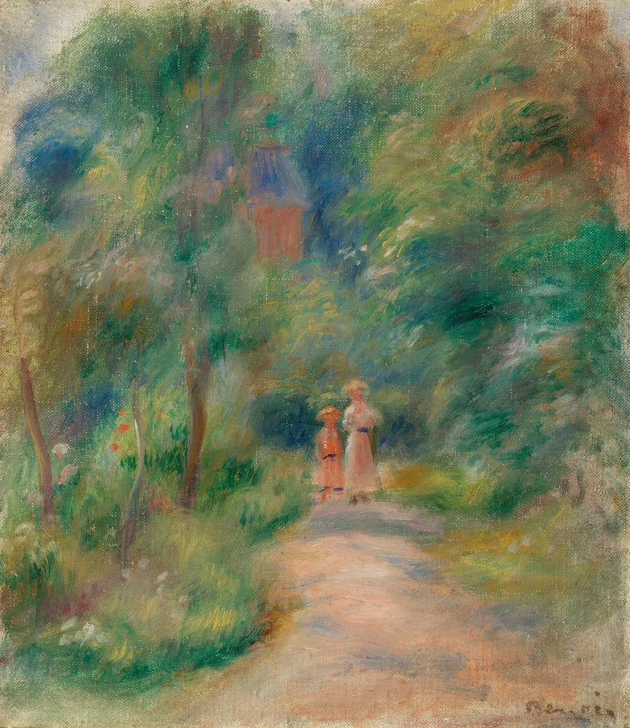 Twee figuren op een pad - Pierre-Auguste Renoir