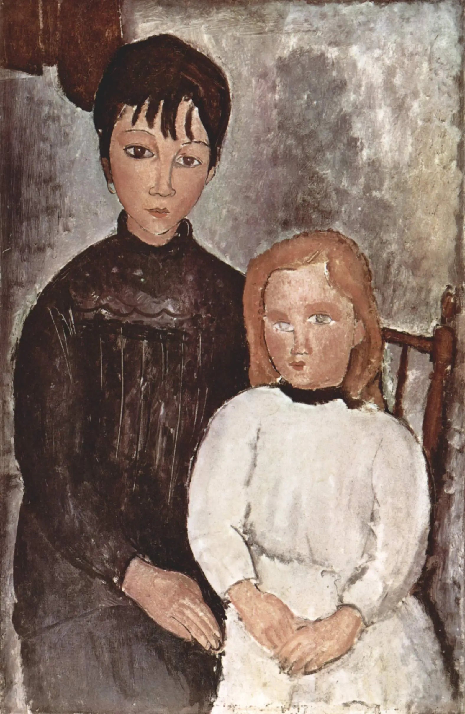 Deux Filles - Amedeo Modigliani image 1 copie peinte à la main à l’huile