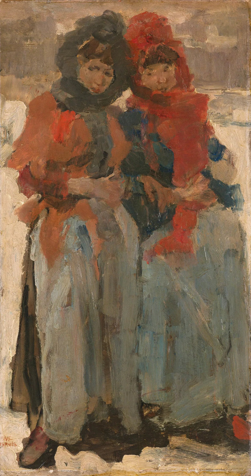 Twee meisjes in de sneeuw - Isaac Israëls