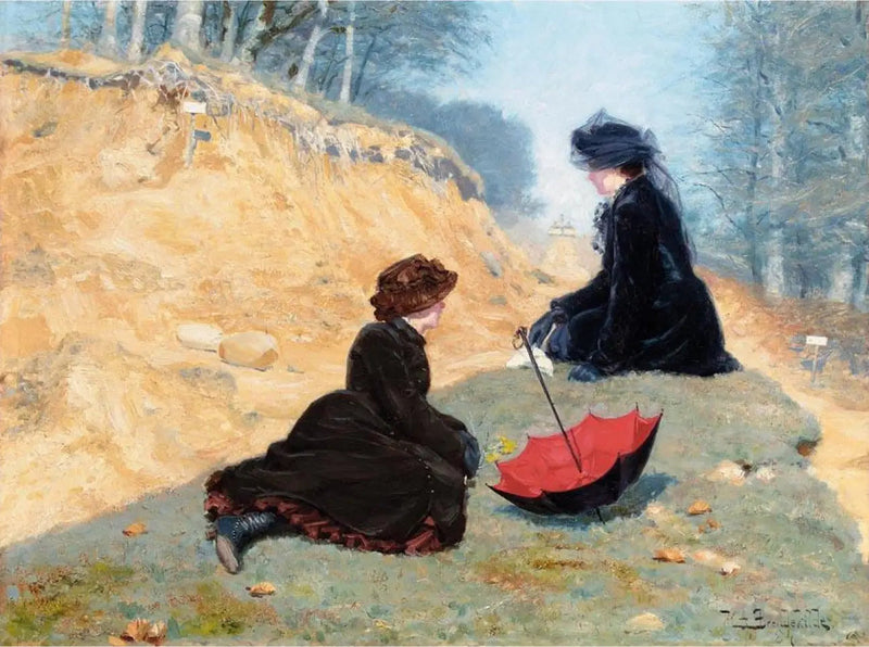 Twee meisjes rusten op een pad. - H. A. Brendekilde

Source:
Deux filles se reposent sur un chemin. - H. A. Brendekilde