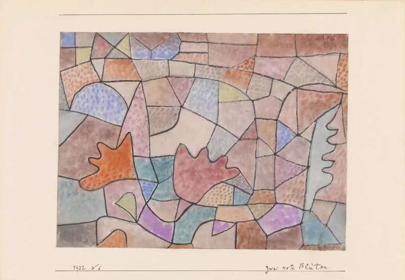 Twee rode bloemen (Zwei rote Blüten) - Paul Klee