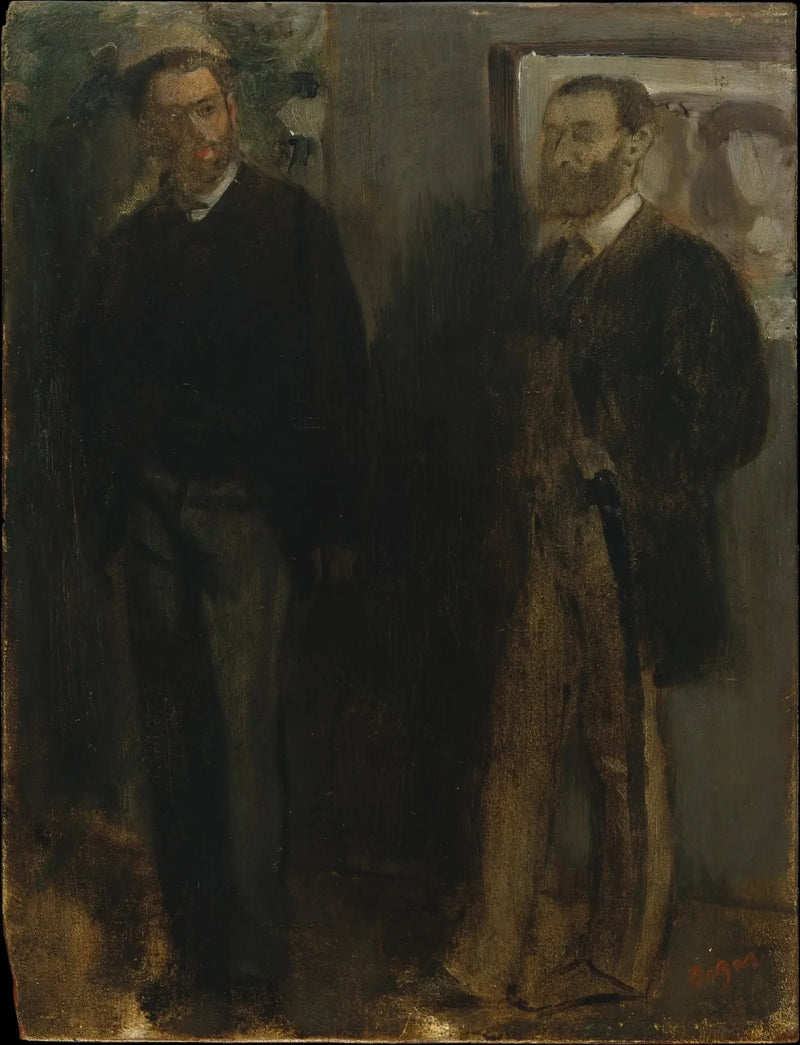 Twee mannen - Edgar Degas