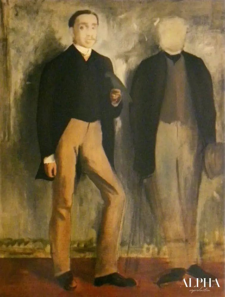 Deux hommes en pied - Edgar Degas - Reproductions de tableaux et peintures haut de gamme