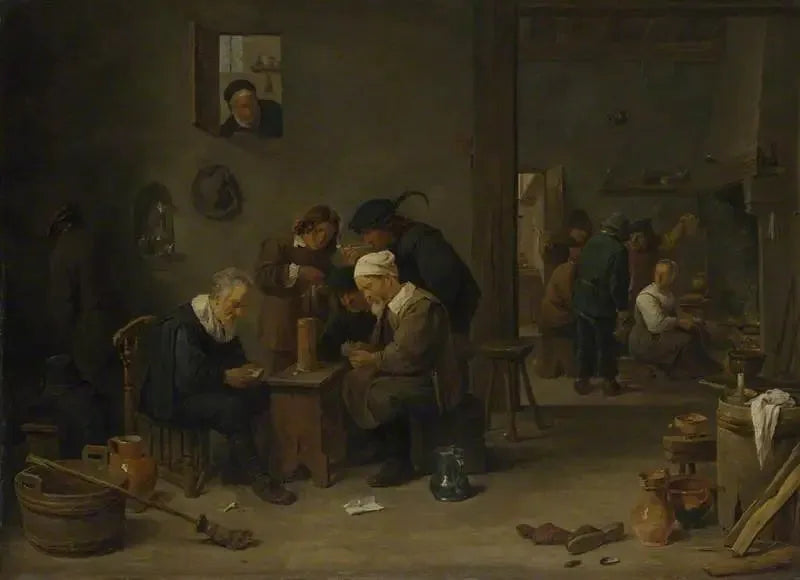 Twee mannen die kaarten spelen in de keuken van een herberg - David Teniers de Jonge

Source:
Deux hommes jouant aux cartes dans la cuisine d'une auberge - David Teniers le Jeune