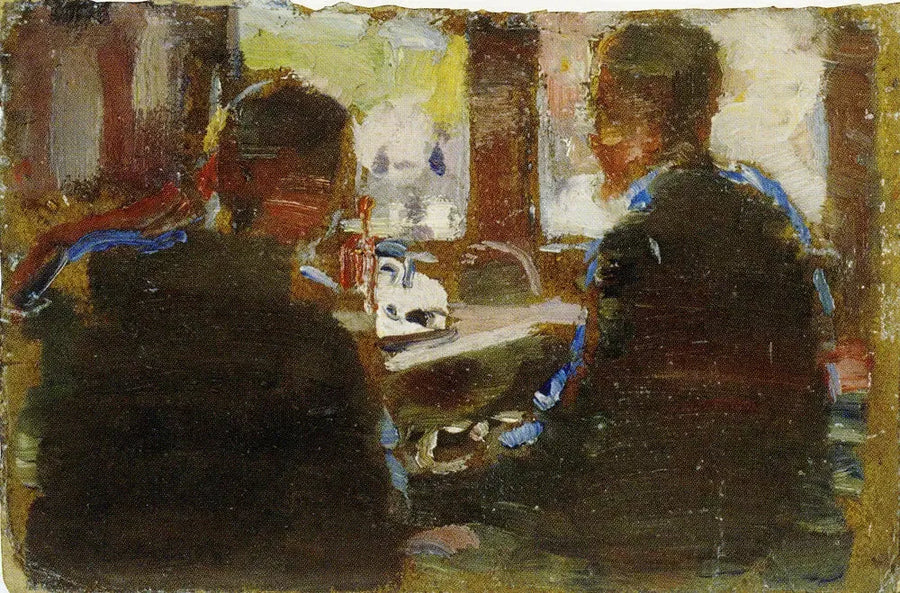 Twee Mannen bij het Venster - Edvard Munch